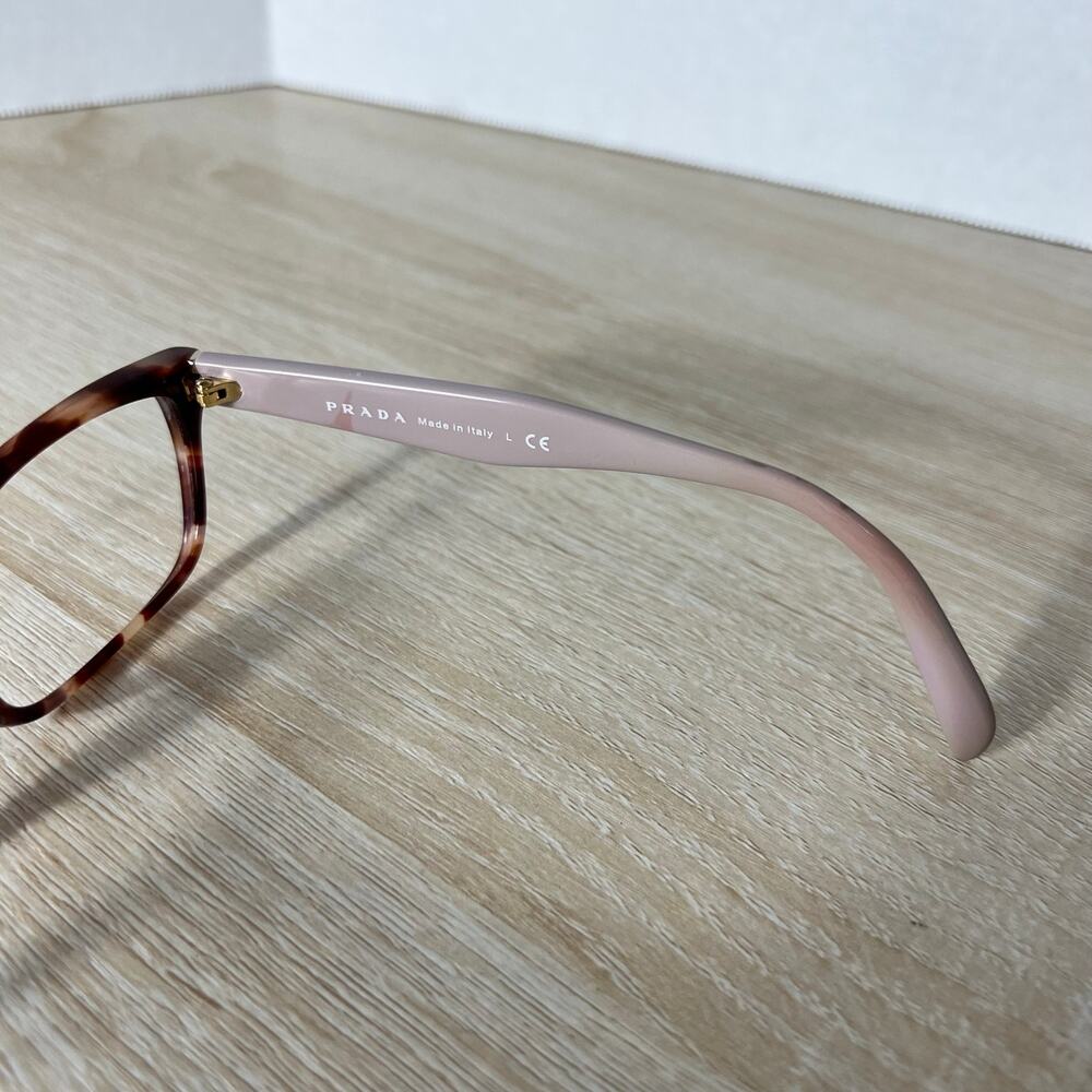 Prada VPR18T UE0-1O1 Eyeglasses Pink Tortoise Frames 53-16-140 Italy - Picture 9 of 11